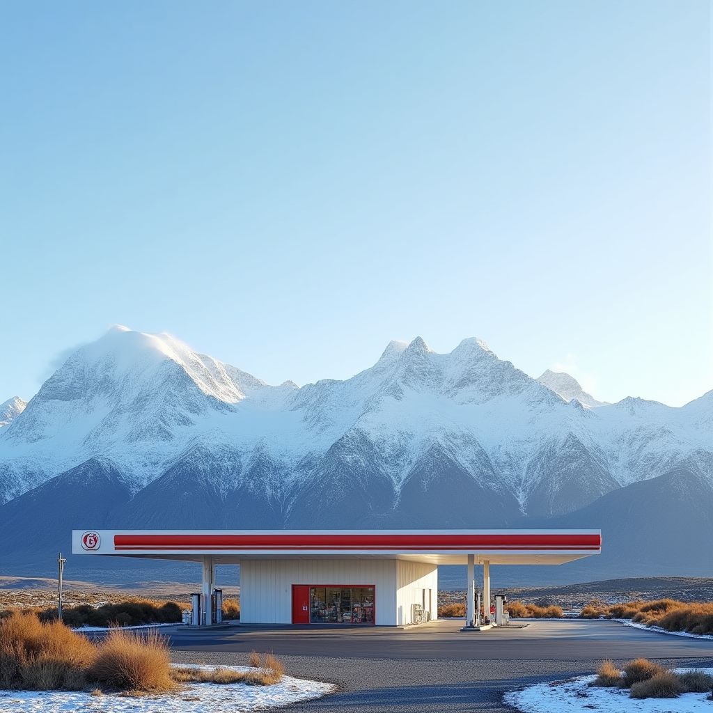 Estación YPF en la Patagonia